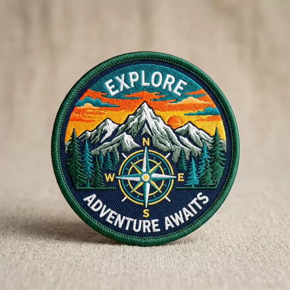 adventure awaits embroidered patch