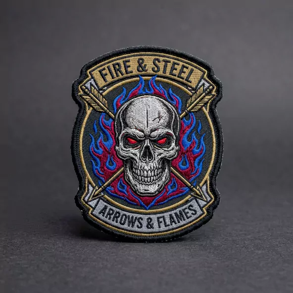 fire and steel Embroidered Patch