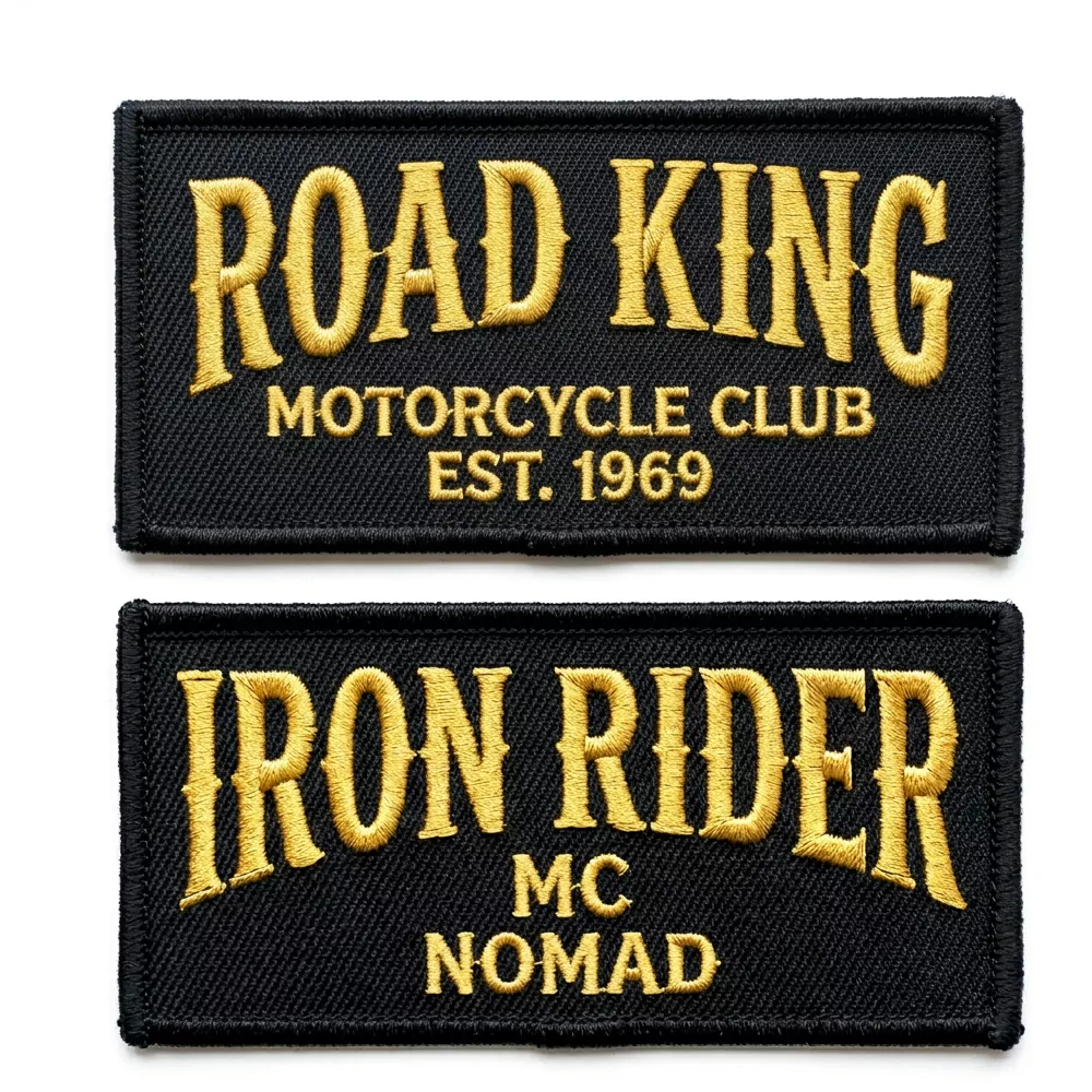 Biker Club Set embroidered name patch