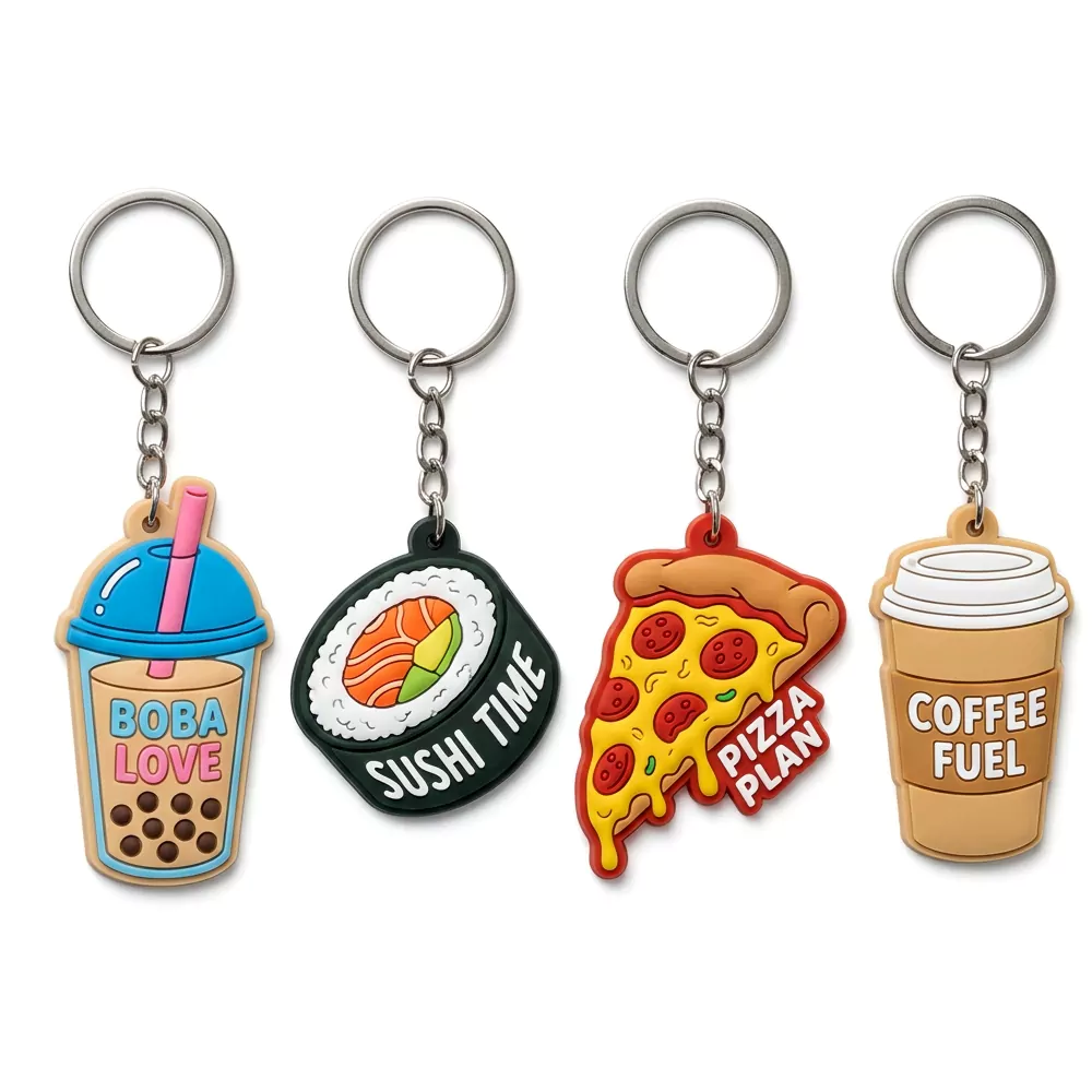 Food Lover PVC Rubber Keychains