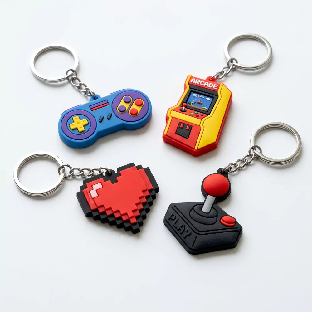 Gaming Collection PVC Rubber Keychains