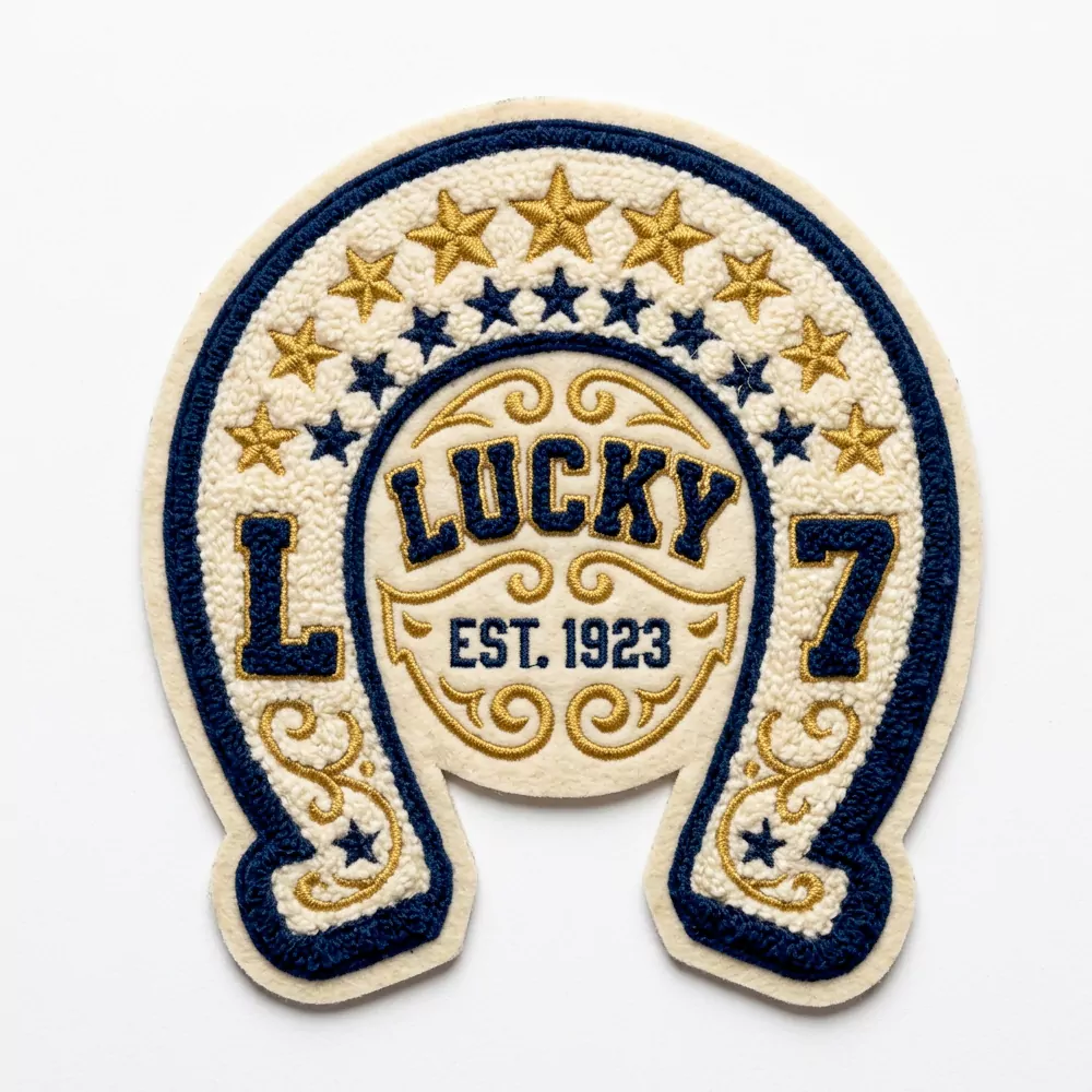 Lucky Horseshoe Chenille Patch