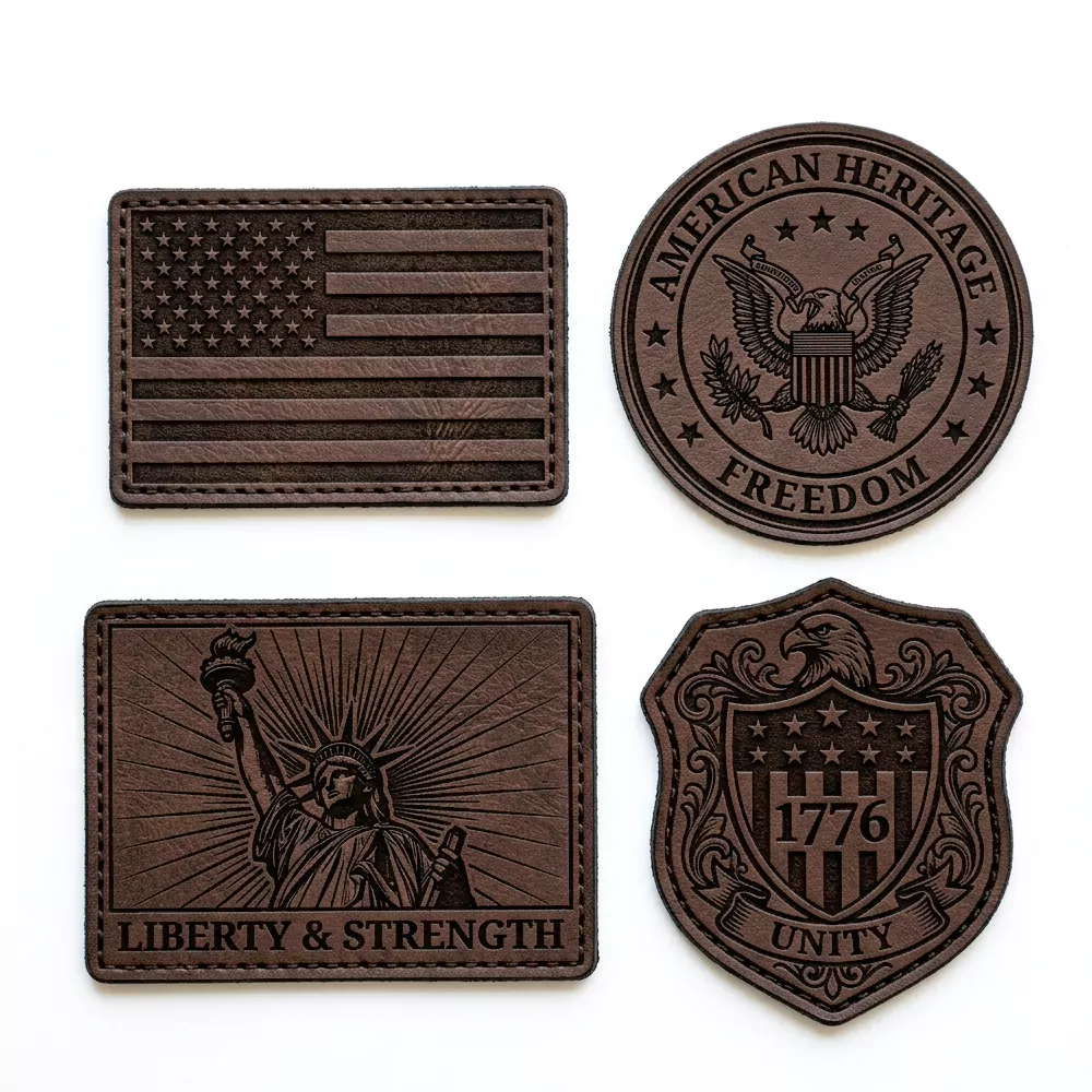 Patriotic Collection Faux Leather Patches