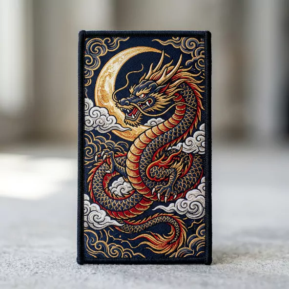 dragon woven patch