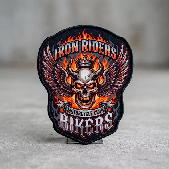 iron riders printed patch