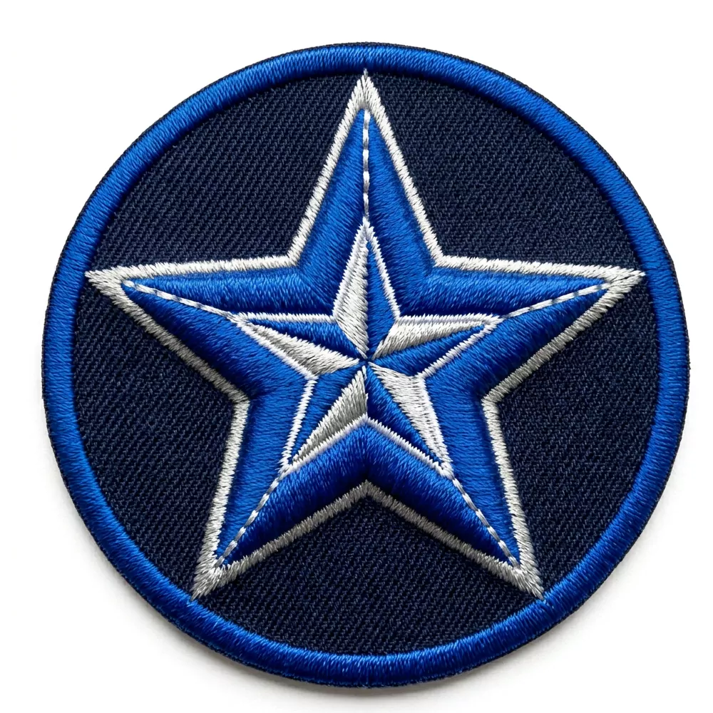 star 3d puff embroidery patch