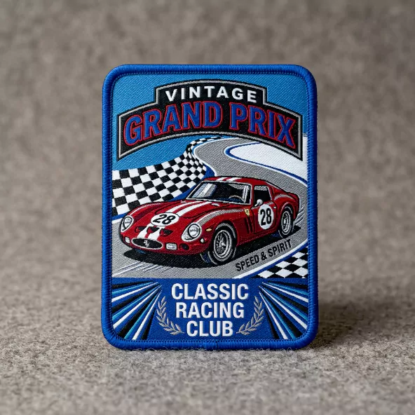 vintage grand prix woven patch
